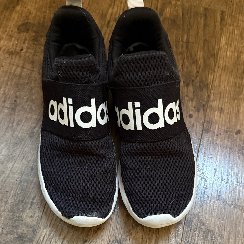 Adidas Kids Black Mesh Slip-On Sneakers